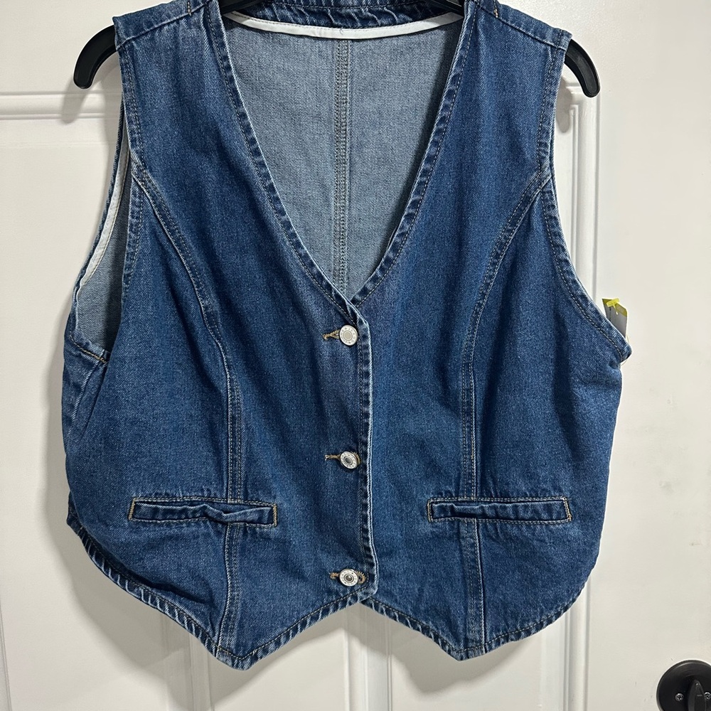 Denim Sleeveless Vest